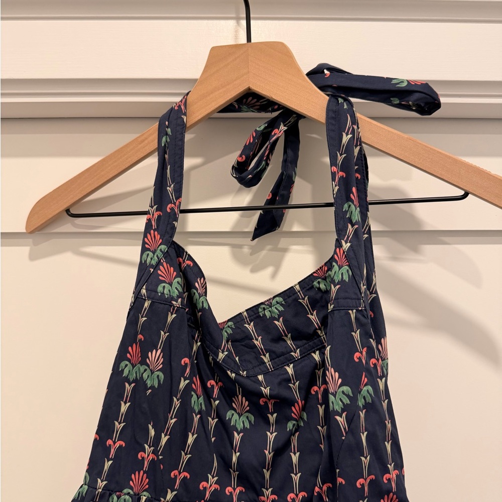Hill House Navy Floral Halter Sundress - Picture 2 of 4